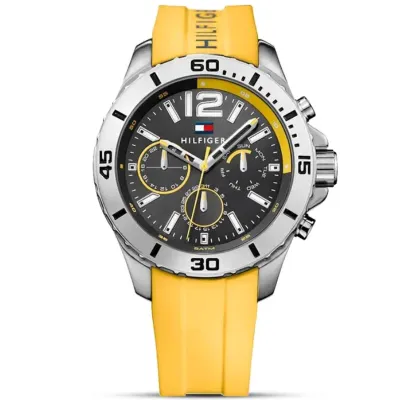 Tommy Hilfiger Multi-Function Yellow Silicone Men's Watch 